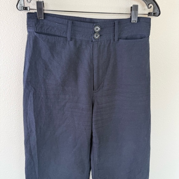 APIECE APART Classic Merida High Waist Wide Leg Pant Navy Business Casual Size 8 - Picture 4 of 15